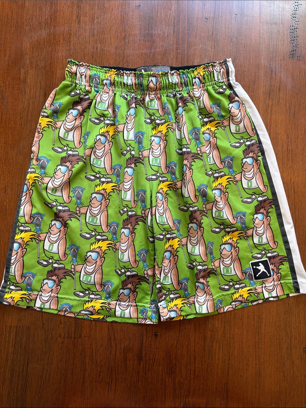 Men's Green Graphic Athletic Shorts